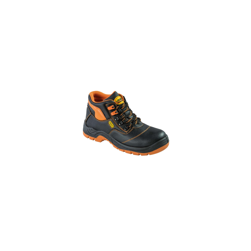SCARPA ALTA PELLE NERA LAM.TESSILE S3