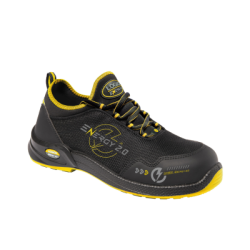 SCARPA BASSA TESSUTO  NERO/GIALLO S3S FO SR