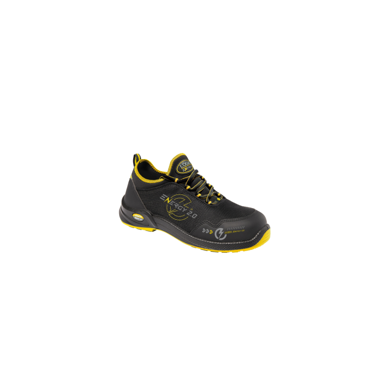 SCARPA BASSA TESSUTO  NERO/GIALLO S3S FO SR