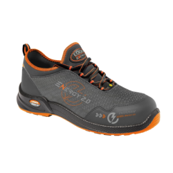 SCARPA BASSA TESSUTO  GRIGIO/ARANCIO S1PS