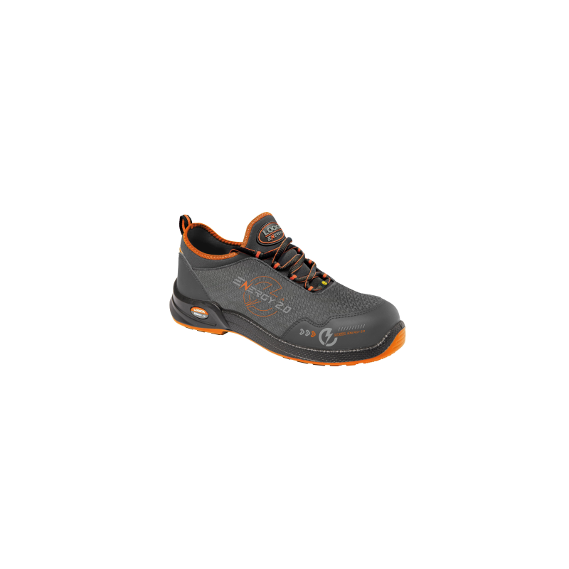 SCARPA BASSA TESSUTO  GRIGIO/ARANCIO S1PS
