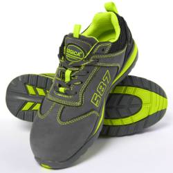 SCARPA BASSA NABUK GRIGIA/VERDE S3 SRA