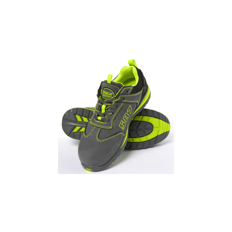 SCARPA BASSA NABUK GRIGIA/VERDE S3 SRA