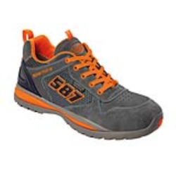 SCARPA BASSA SCAMOSCIATA GRIGIA/ARANCIO S1P