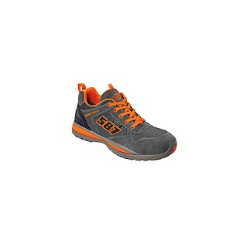 SCARPA BASSA SCAMOSCIATA GRIGIA/ARANCIO S1P