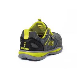 SCARPA BASSA SCAMOSCIATA GRIGIO/GIALLO  FLUO S1P