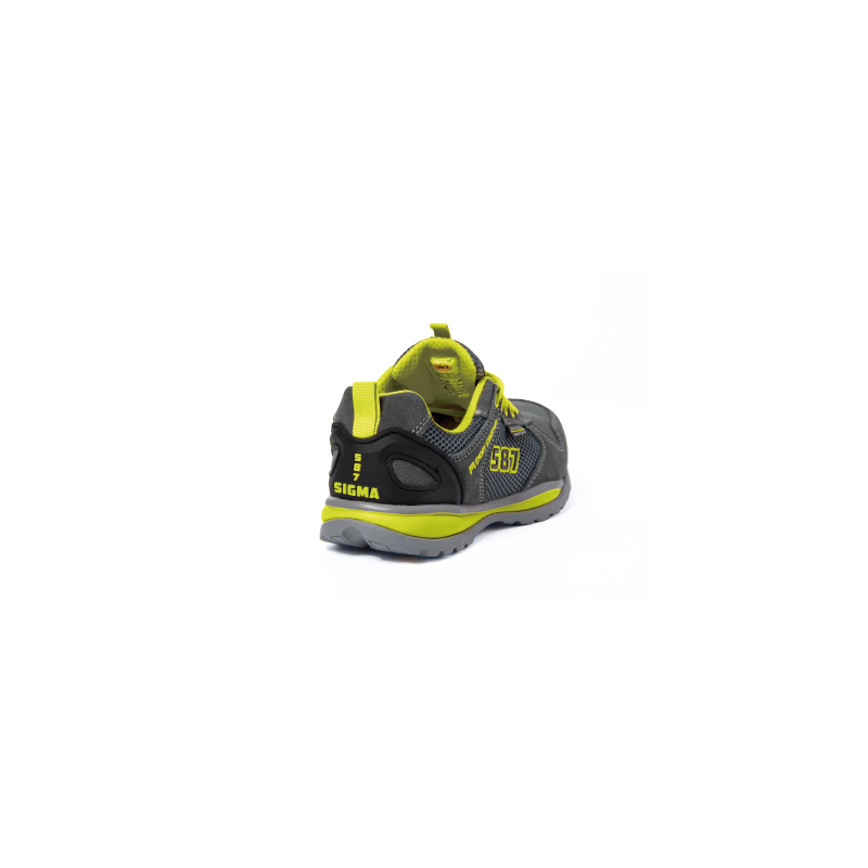 SCARPA BASSA SCAMOSCIATA GRIGIO/GIALLO  FLUO S1P