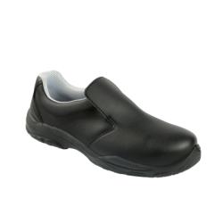 SCARPA BASSA MICROFIBRA NERA S/LACCI S2 FO SR