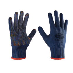 GUANTI NYLON AZZURRO PUNTINATO