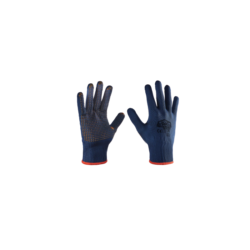 GUANTI NYLON AZZURRO PUNTINATO