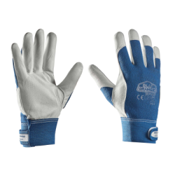 GUANTO FIORE BLU D/TELA CON STRAPPO