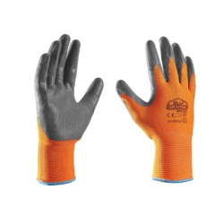 GUANTO SPALMATO NITRILE ARANCIO GRIGIO