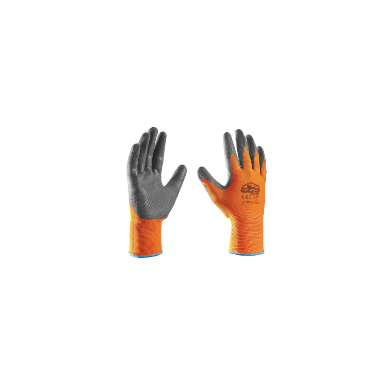 GUANTO SPALMATO NITRILE ARANCIO GRIGIO