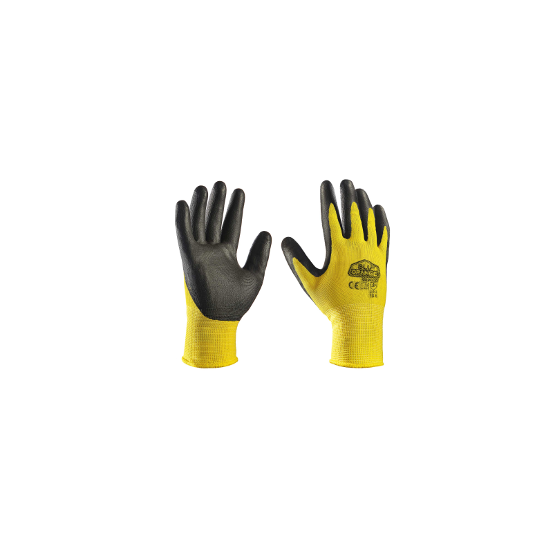 GUANTO POLIURETANO GIALLO NERO