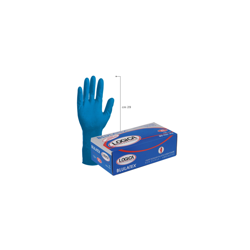 GUANTO LATTICE SPESSORATO BLU CF.50PZ
