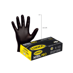 GUANTO NITRILE NERO 7 GR. CF.100 PZ