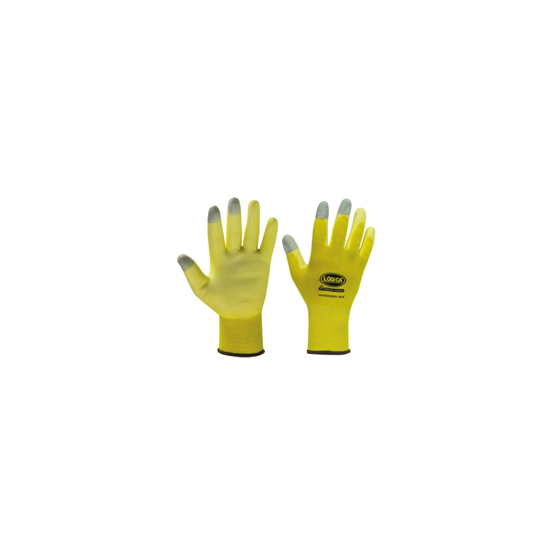 GUANTO NYLON GIALLO SPALM.PU DITA TOUCH
