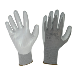 GUANTO NITRILE GRIGIO POLSO MAGLIA